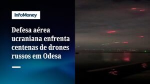 Defesa aérea ucraniana enfrenta centenas de drones russos em Odesa