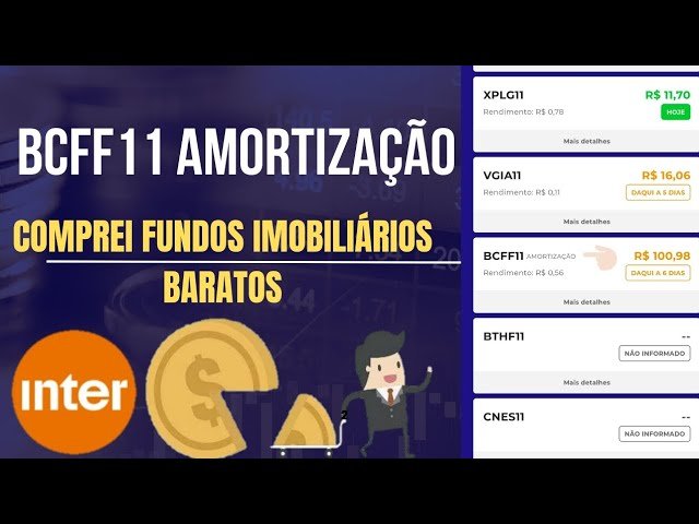 AMORTIZAÇÃO DO BCFF11, MAIS UM APORTE EM FUNDOS IMOBILIÁRIOS