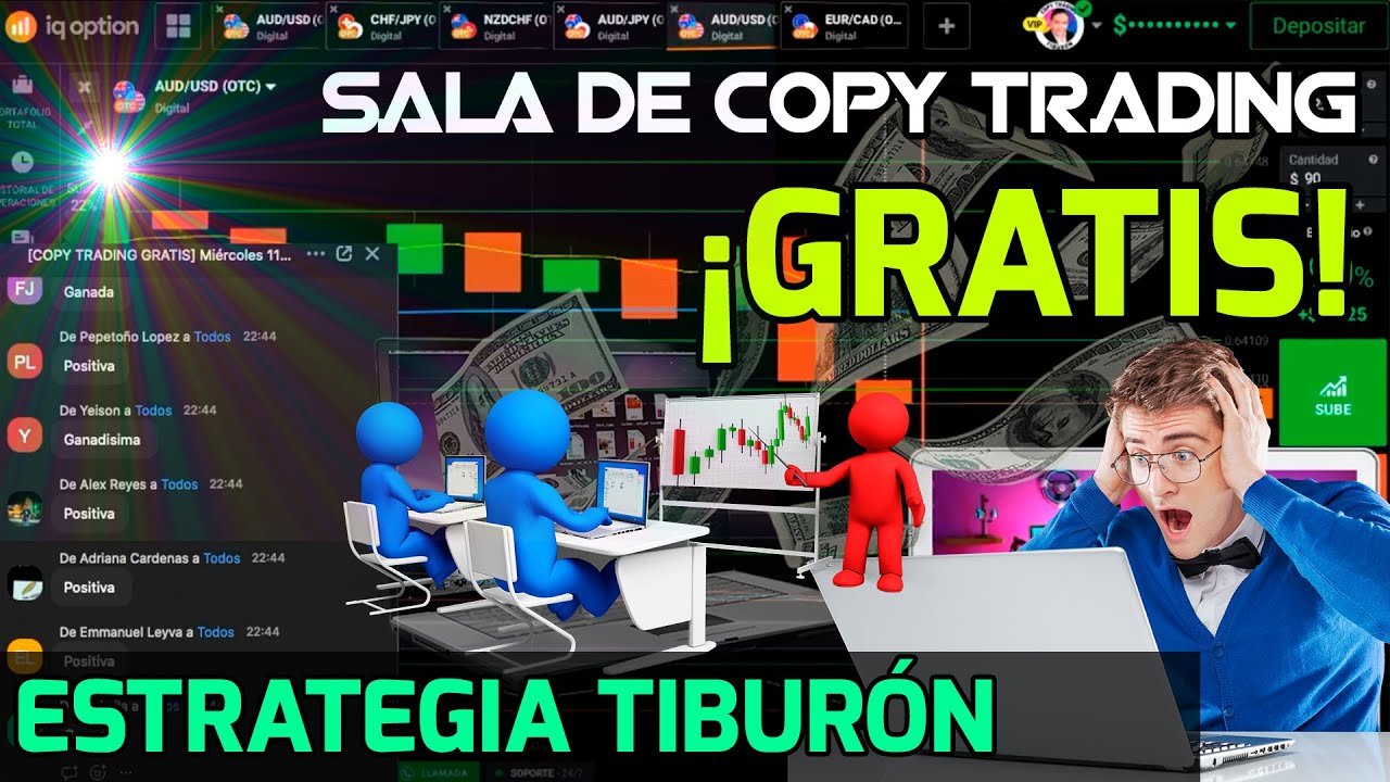 🔥Copy Trading GRATIS en Vivo Estrategia Tiburón Opciones Digitales IQ Option🔥