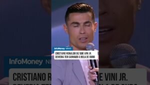 Cristiano Ronaldo diz que Vini Jr. deveria ter ganhado a Bola de Ouro
