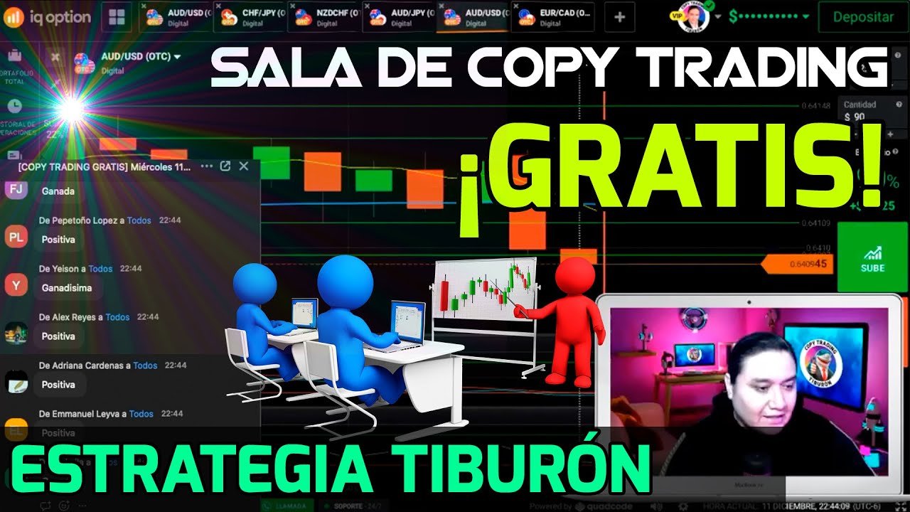 🔥Sala de Copy Trading GRATIS en Vivo Estrategia Tiburón Opciones Digitales IQ Option🔥