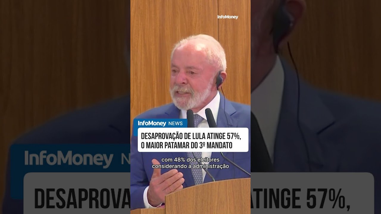Desaprovação de Lula atinge 57%, o maior patamar do 3º mandato