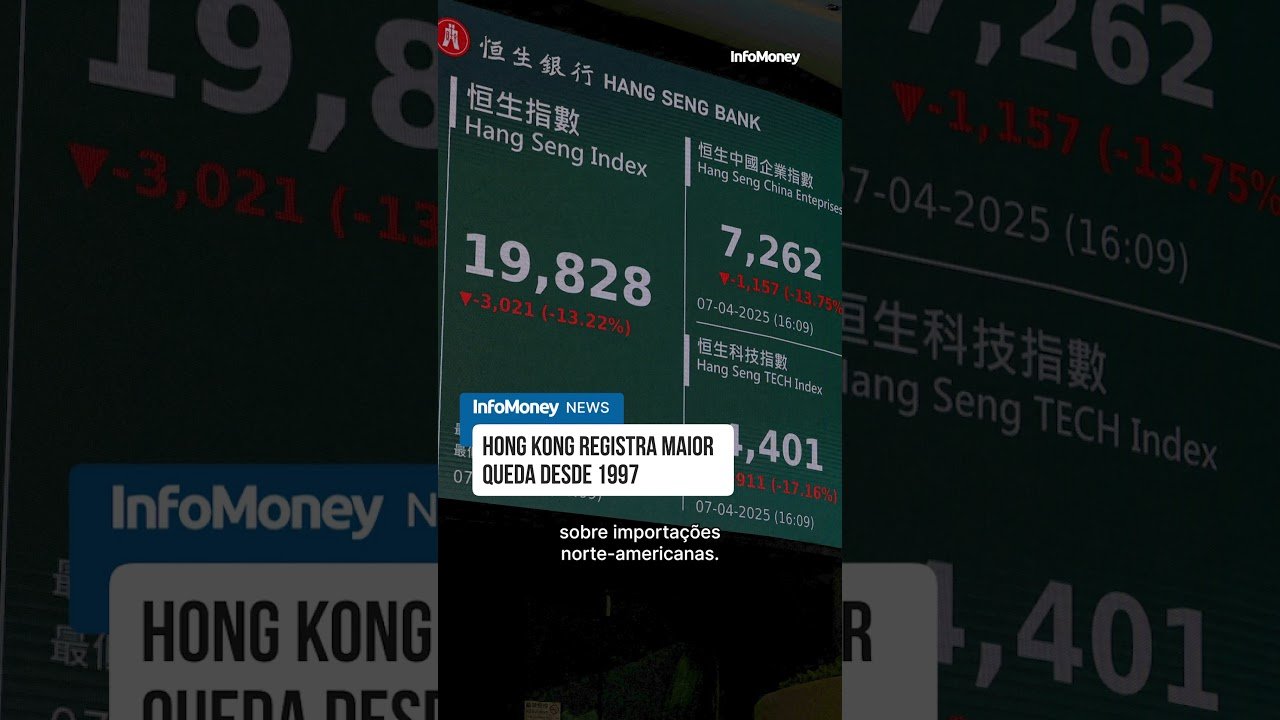 Hong Kong registra maior queda desde 1997