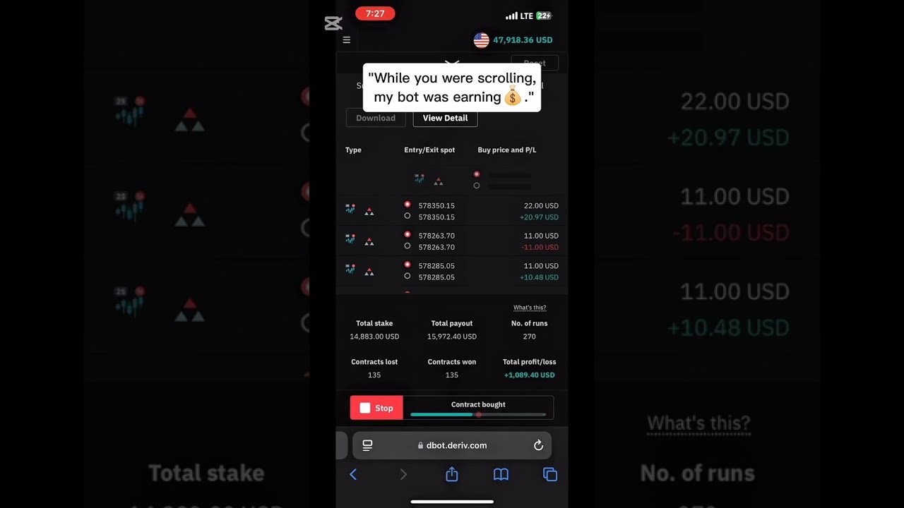 HOW CAN A BOT MAKE SUCH PROFIT 🤯😱 #deriv #stockmarket #derivbot #bottrading
