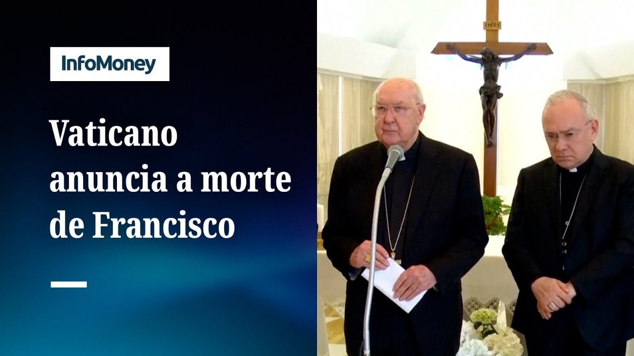 Veja o momento em que a morte do papa Francisco foi anunciada pelo Vaticano