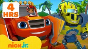 Blaze | MARATONA DE 4 HORAS de Corridas de ROBÔS e Animais em Missões! | Nick Jr. em Português