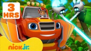Blaze | 3 HORAS das Missões de Resgate com Robôs do Blaze! 🤖 com AJ e Crusher | Nick Jr.