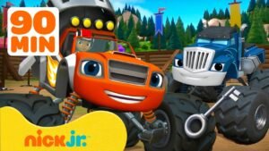 Blaze Salva Crusher & Mais Missões de Resgate Heroicas! 🚗 c/ AJ | Nick Jr. em Português