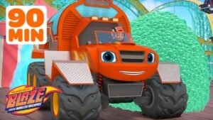 Clean Machine Blaze Cotton Candy Rescue & More Transformations! 🧼 | Blaze and the Monster Machines