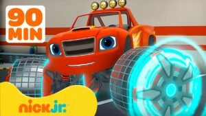 Blaze | 90 MINUTOS de Blaze Usando Pneus MAGNÉTICOS e Missões de Resgates STEM! 🧲 | Nick Jr.