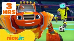Blaze and the Monster Machines | Blaze usa PODER ROBÔ! ⚽️ | MARATONA DE 3 HORAS | Nick Jr.