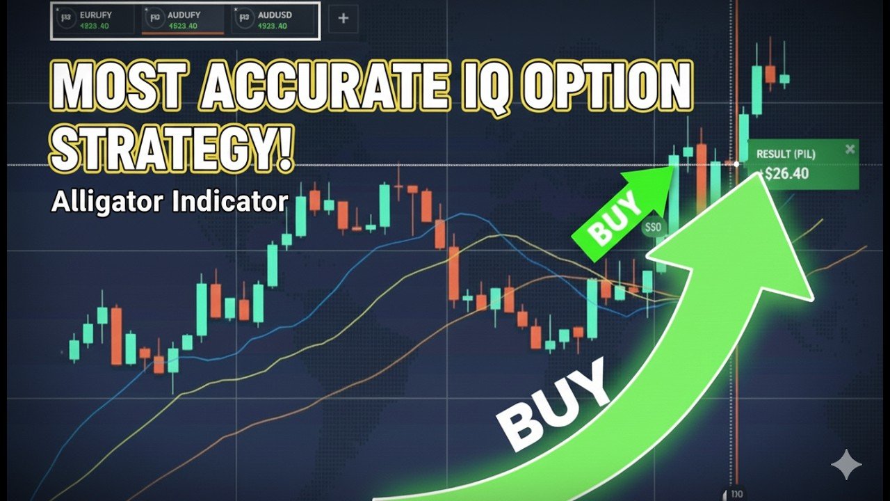 Simple Alligator Indicator Strategy for Beginners | IQ Option & Binary Platforms