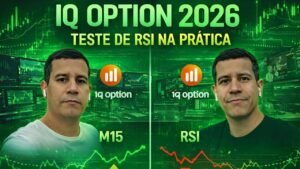IQ OPTION 2026 VALE A PENA | ESTRATÉGIA RSI EM 15 MINUTOS | OPERANDO NA PRÁTICA