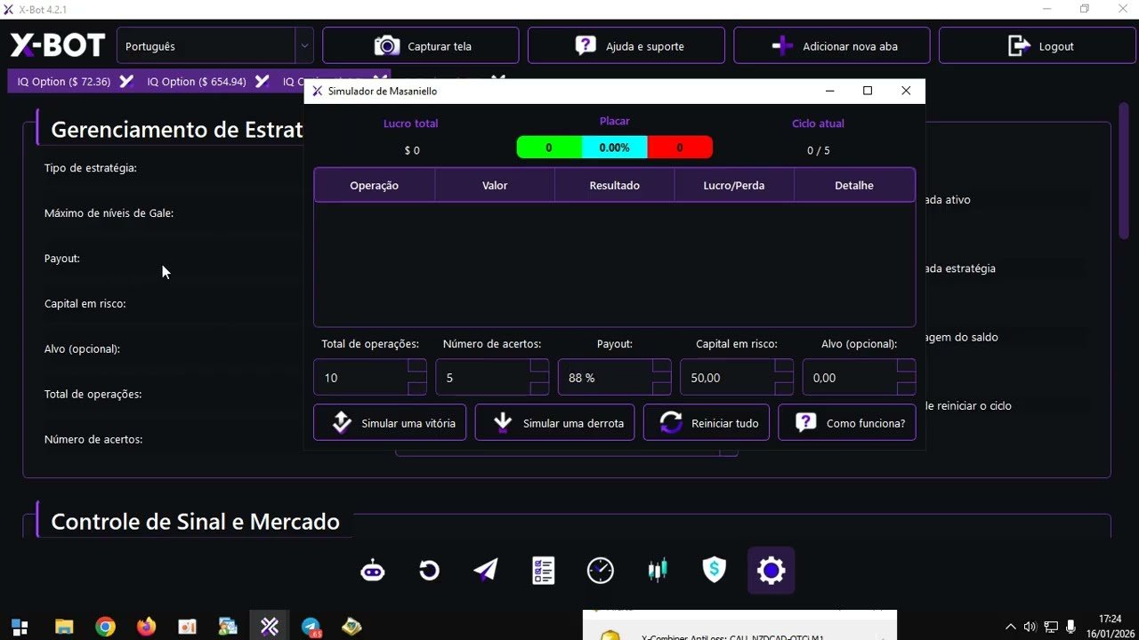 XBOT CONFIGURAÇÃO ESTRATEGIA GERENCIAMENTO MASANIELLO