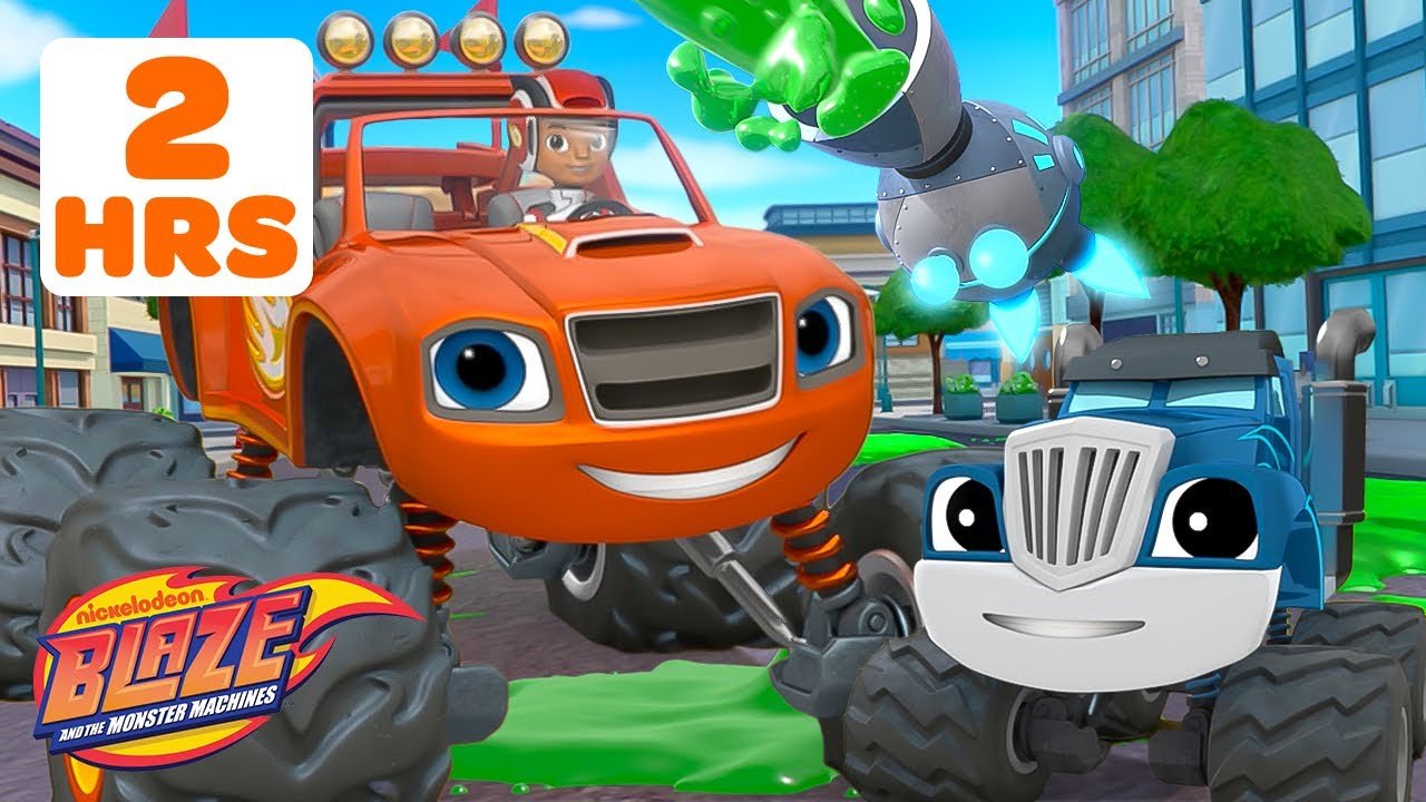 2 HOURS of Crusher CHEATING in Races Against Blaze! 🤖 w/ AJ | Blaze and the Monster Machines