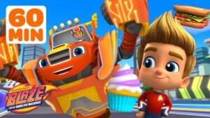 Blaze & Star Trek Scouts Epic Food Rescue Missions! 🍕🌮 | 60 Minutes | Blaze and the Monster Machines
