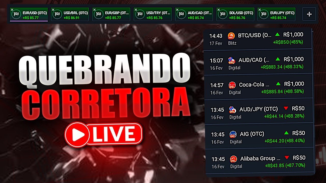 🔴 AO VIVO SINAIS  ANALISADOS EM (OPÇÕES BINÁRIAS)