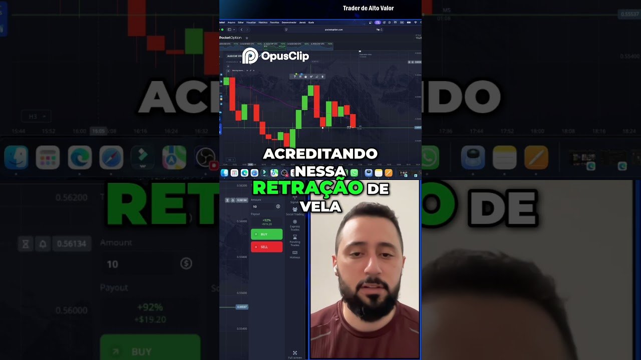Retração de Vela: Estratégia Lucrativa no AUD/CHF  #opcoesbinarias