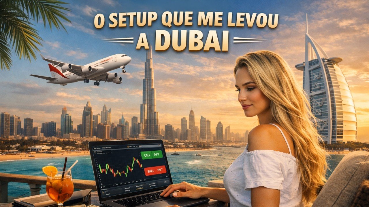 Testei 7 Estratégias em opções binárias e uma delas me levou pra Dubai