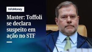 Toffoli deixa relatoria de ação sobre CPI do Master no STF  | InfoMoney News