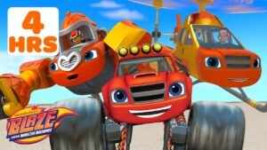 EVERY Time Blaze Transforms! ft. Robot and Racecar Modes! | 4 Hours | Blaze and the Monster Machines