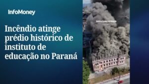 Incêndio atinge prédio histórico de instituto de educação no Paraná | InfoMoney News