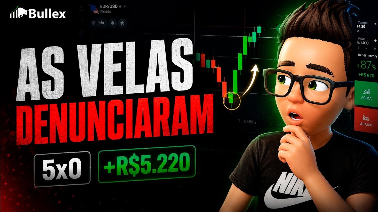 AS VELAS DENUNCIARAM! A LEITURA QUE ME FEZ PEGAR 5×0 EM OPÇÕES BINARIAS