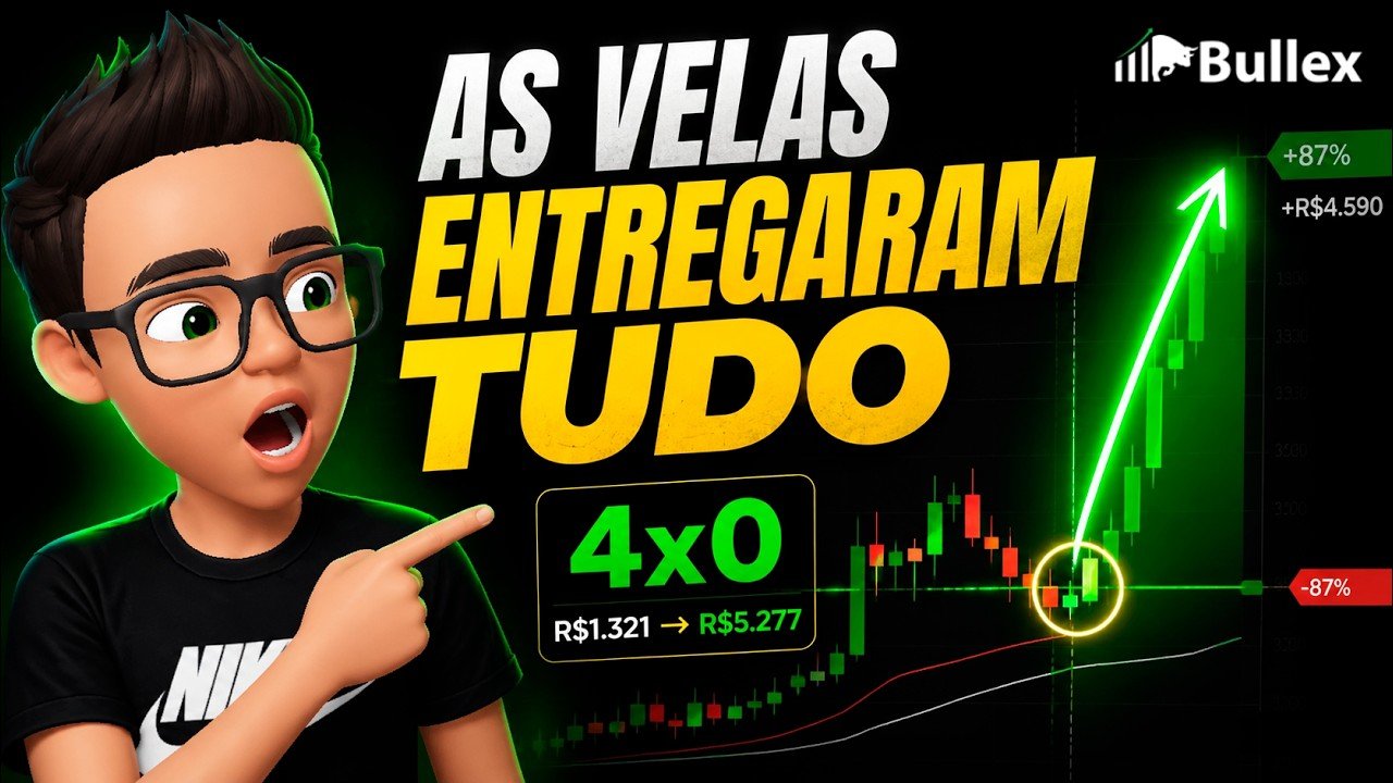 AS VELAS ENTREGARAM TUDO | ESTRATÉGIA 4×0 EM OPÇÕES BINARIAS