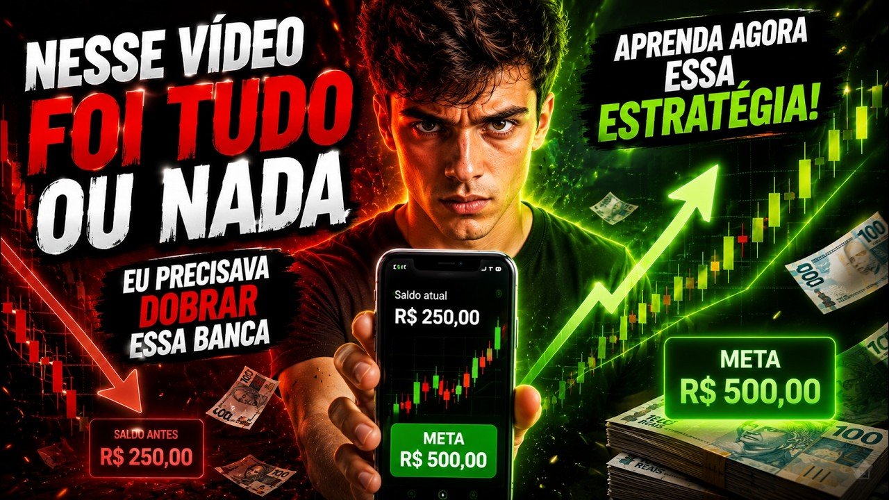 FOI TUDO OU NADA: COMO DOBREI MINHA BANCA COM ESSA ESTRATÉGIA!