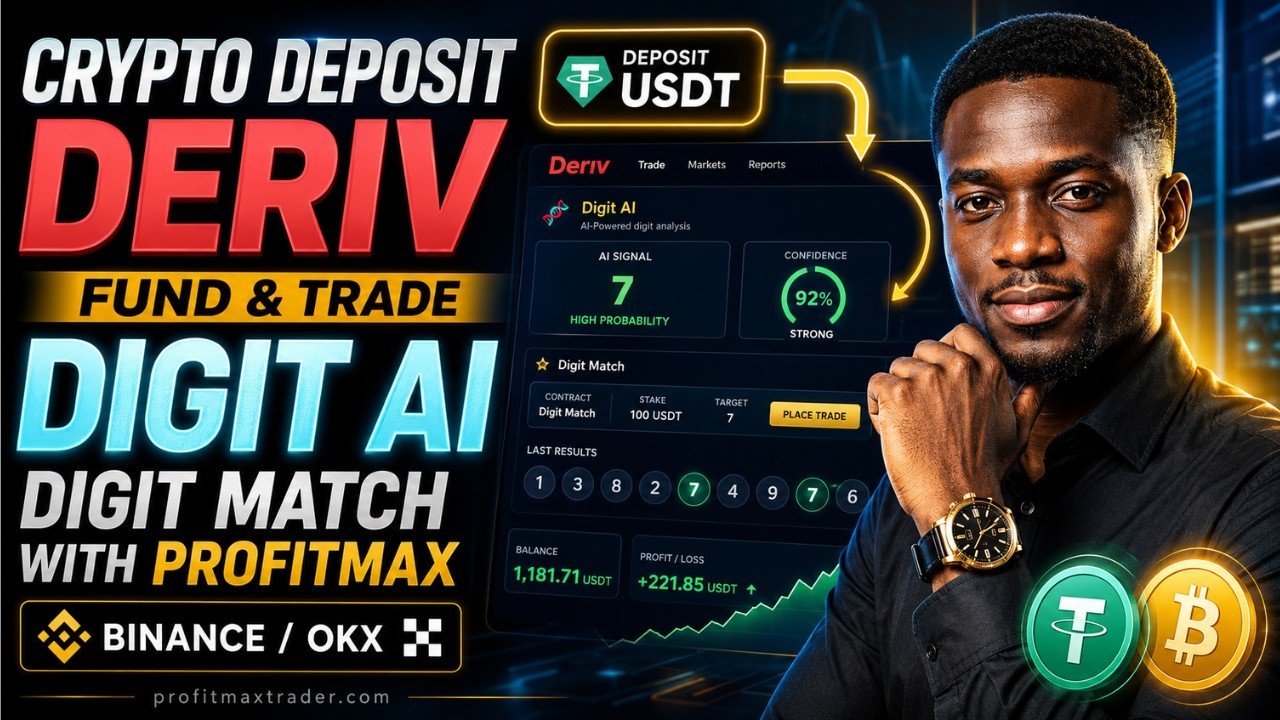 How to Deposit Crypto to Deriv & Trade Digit Match With Digit AI Tool