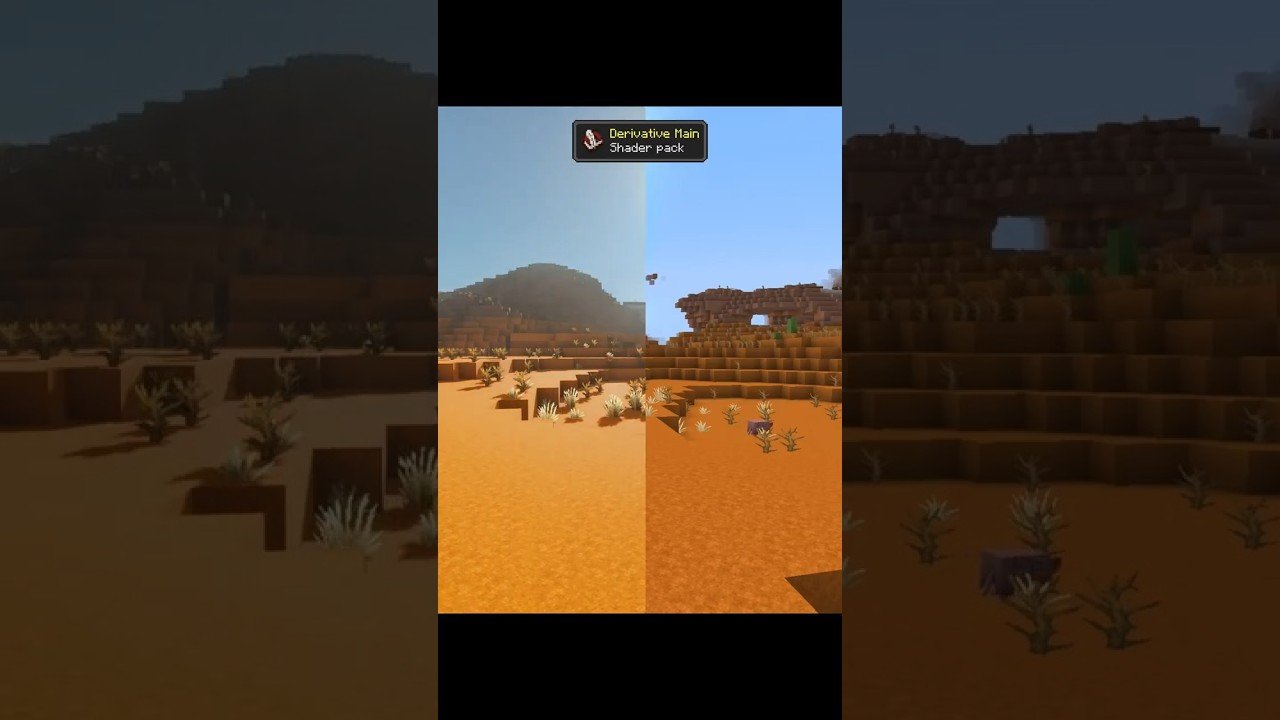 Minecraft best shader pack’s part 1 || Derivative Main || #minecraft #shorts #shades