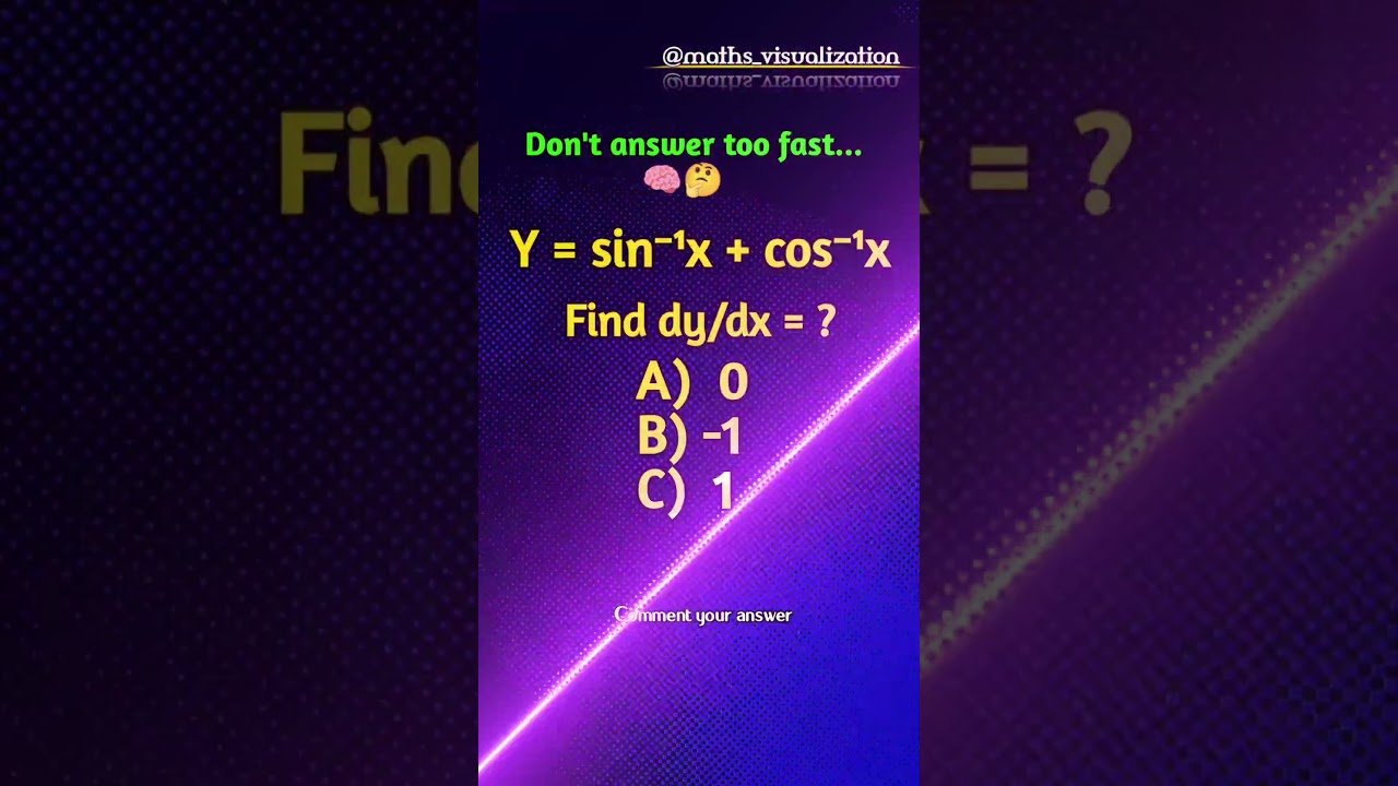 🔥 Only 1% Can Solve This Derivative! 🤯| Find dy/dx #maths #derivative #calculus #viral #shorts #jee