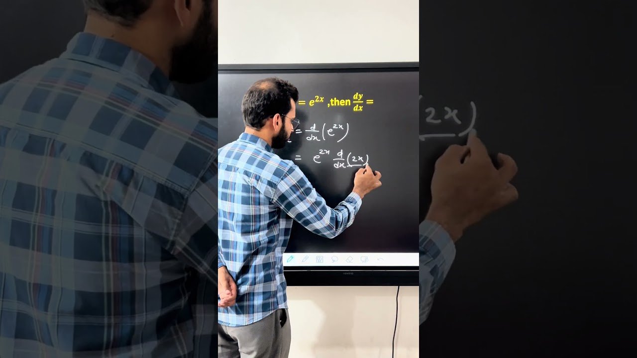 Derivative of e^2x with chain Rule |  #maths #derivatives