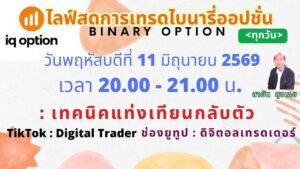 EP 507 เทคนิคแท่งเทียนกลับตัว iq option  (11  มิถุนายน 2569)