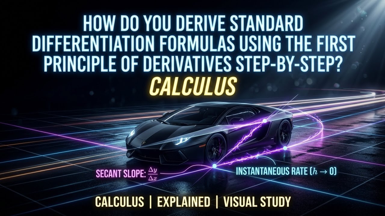 How to Derive Differentiation Formulas by First Principle Step by Step | Mathematics