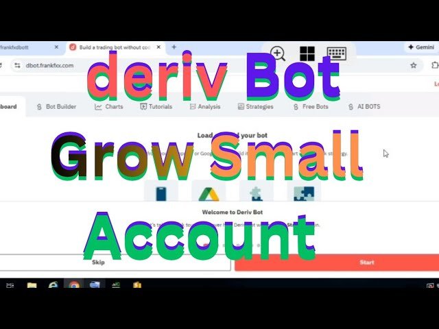 HOW TO GROW SMALL ACCOUNT ON DERIV BOT