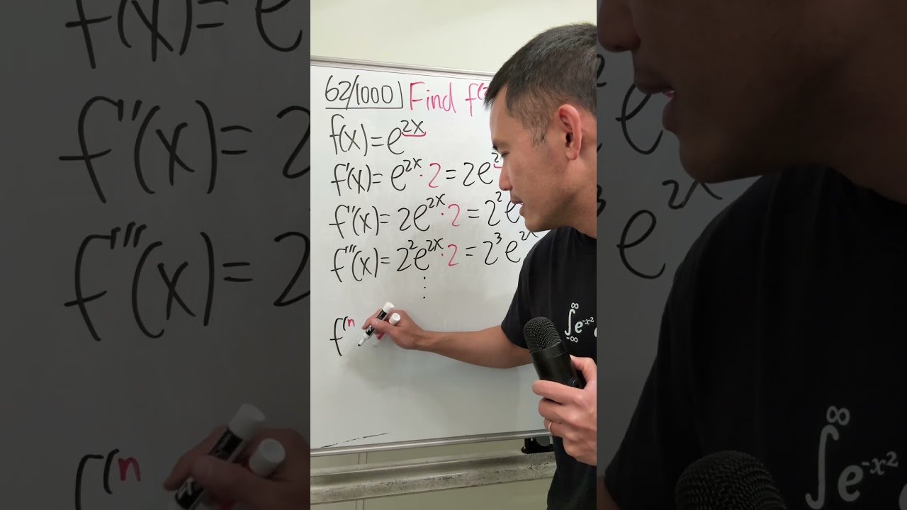 62/1000, finding the 20th derivative of e^(2x)