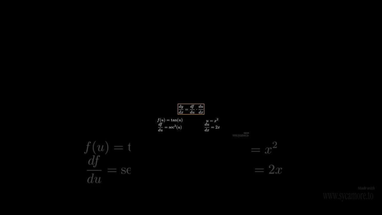 How to find the derivative of tan(x²)