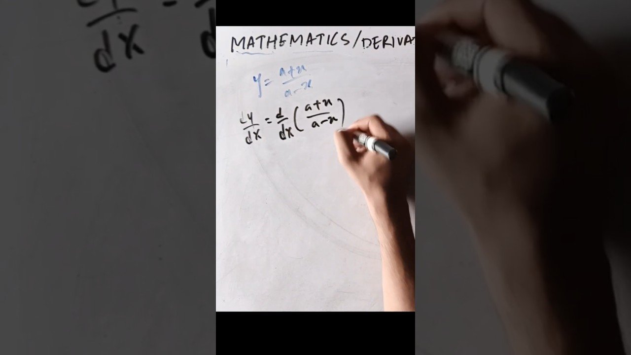 how to take derivative of this (a+x)/(a-x)?|what is Quotient Rule of derivative?|#maths#derivatives