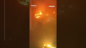 Imagens impressionantes feitas por drones mostram incêndio florestal na Espanha | InfoMoney News