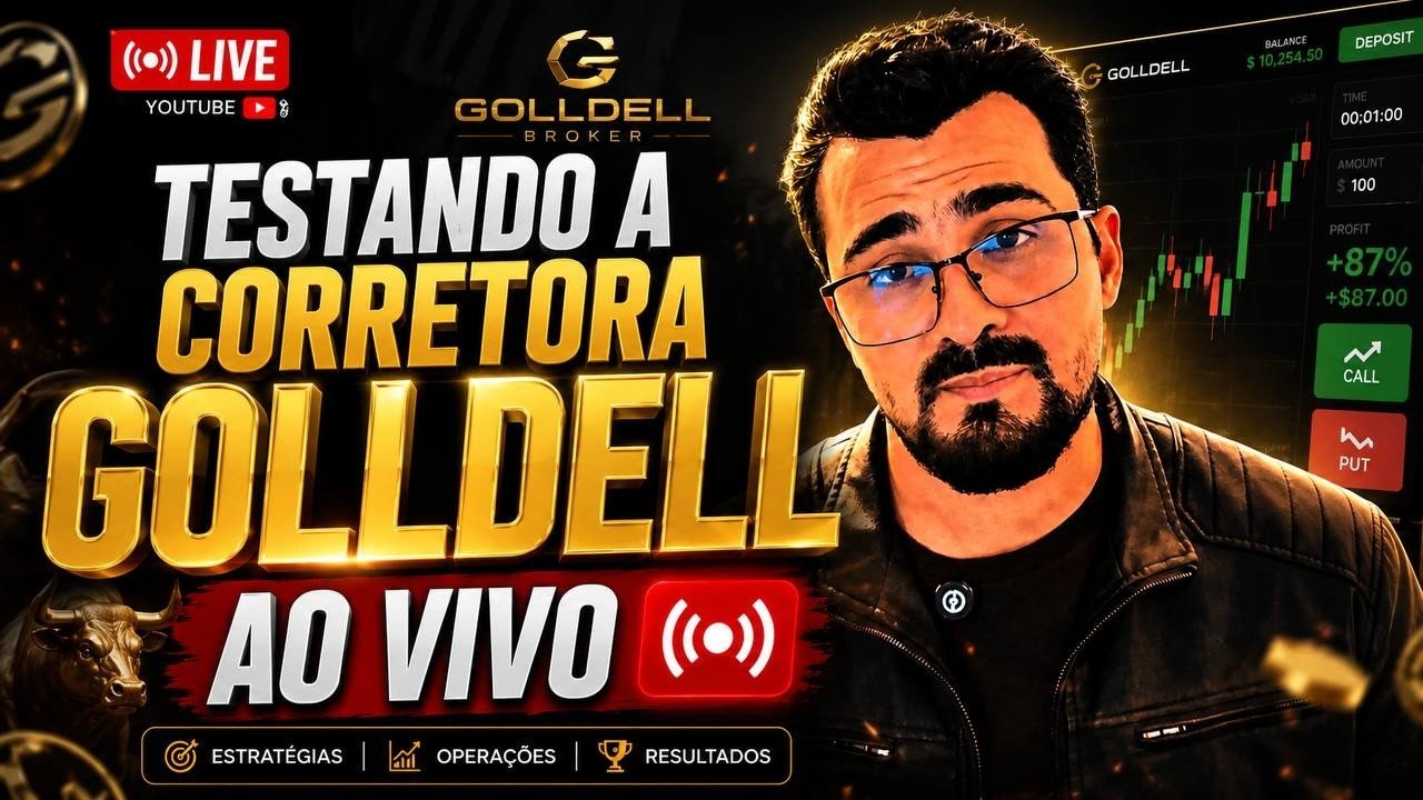 LIVE AO VIVO TESTANDO A CORRETORA GOLDELL🔴🟡NAO ASSISTA🔴🟡