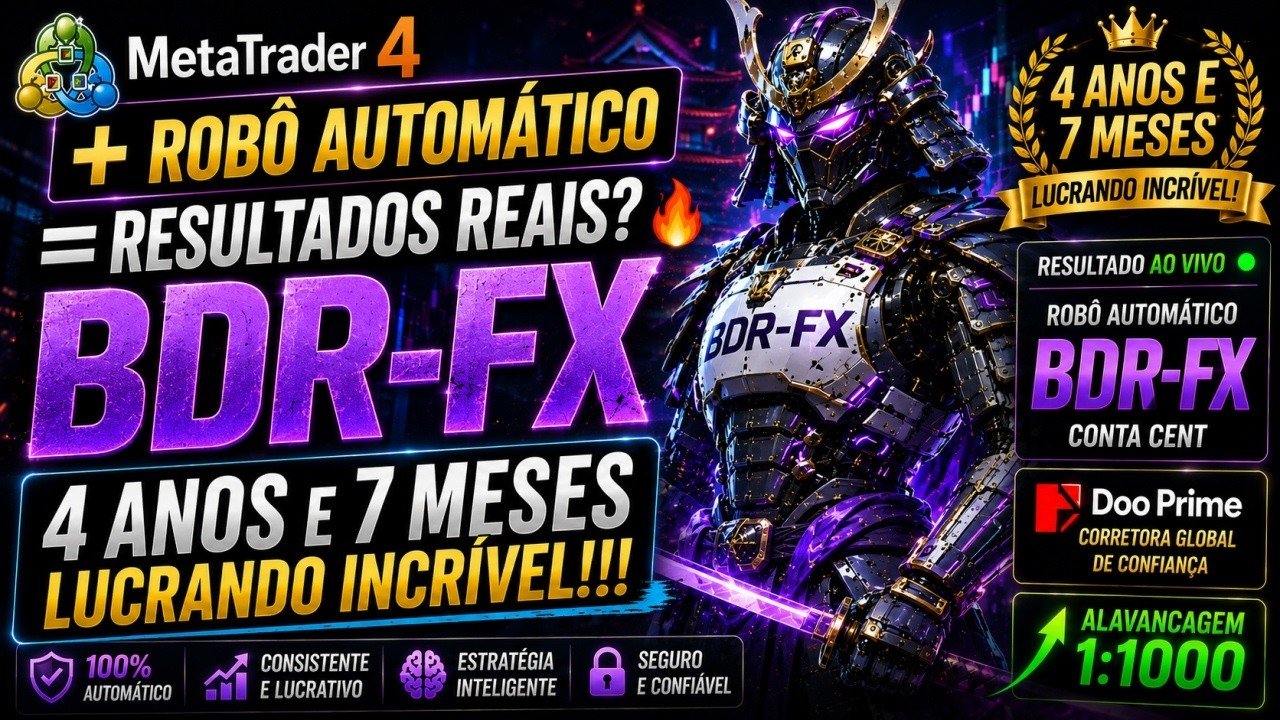 META TRADER 4 + ROBÔ AUTOMÁTICO = RESULTADOS REAIS? 🔥 BDR-FX 4 ANOS E 7 MESES LUCRANDO INCRIVEL!!!