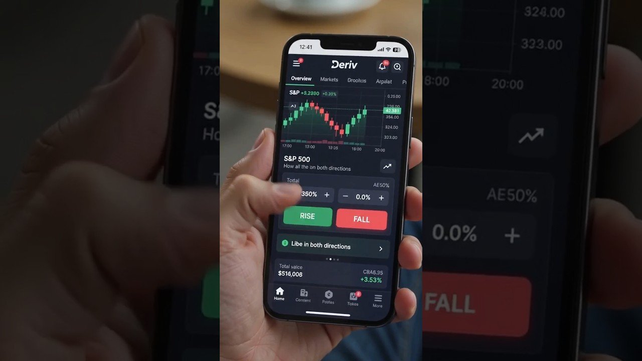 Trade the S&P 500 on Deriv. From your phone. both directions, starting small.
