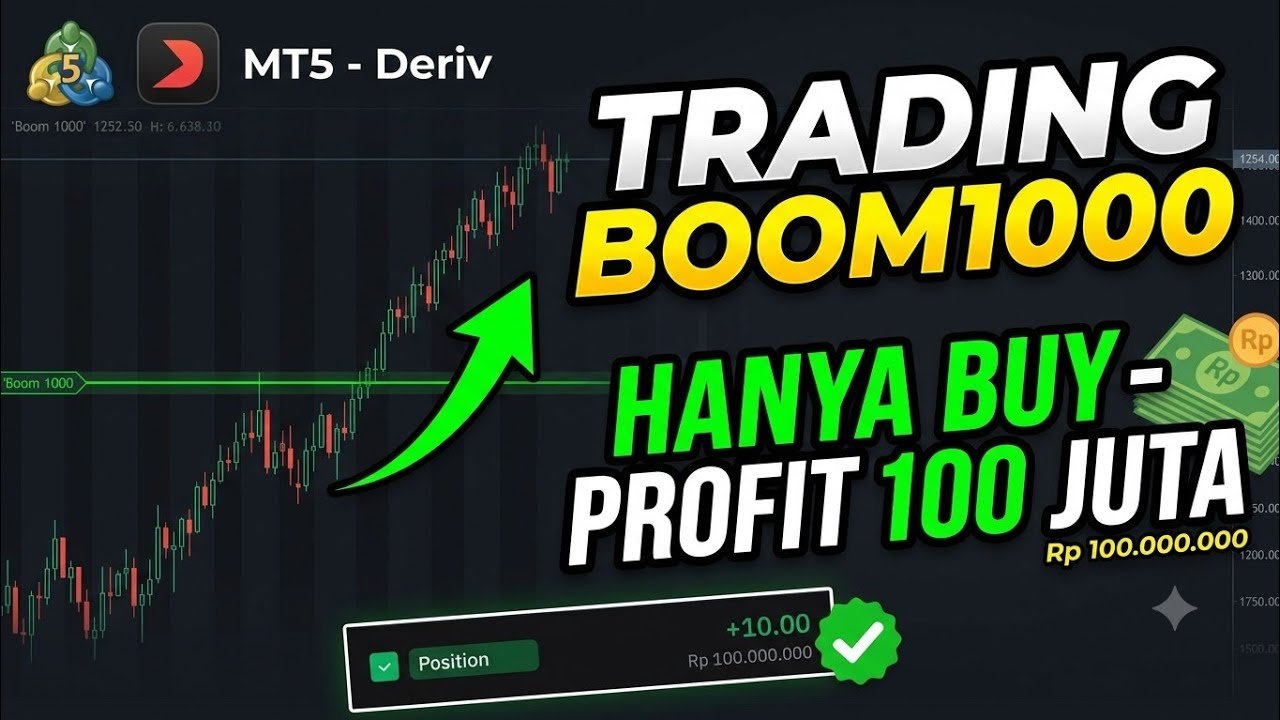 Trading deriv boom1000 hanya buy pasti profit