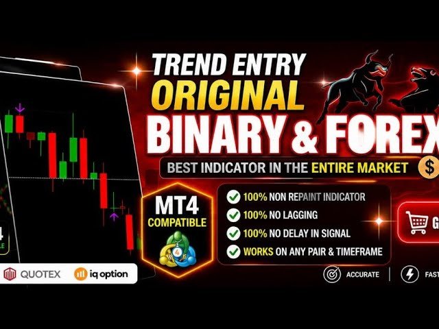 Trend Entry Original | 100% Non Repaint Indicator | Mt4 | Quotex | Binomo | Iq option