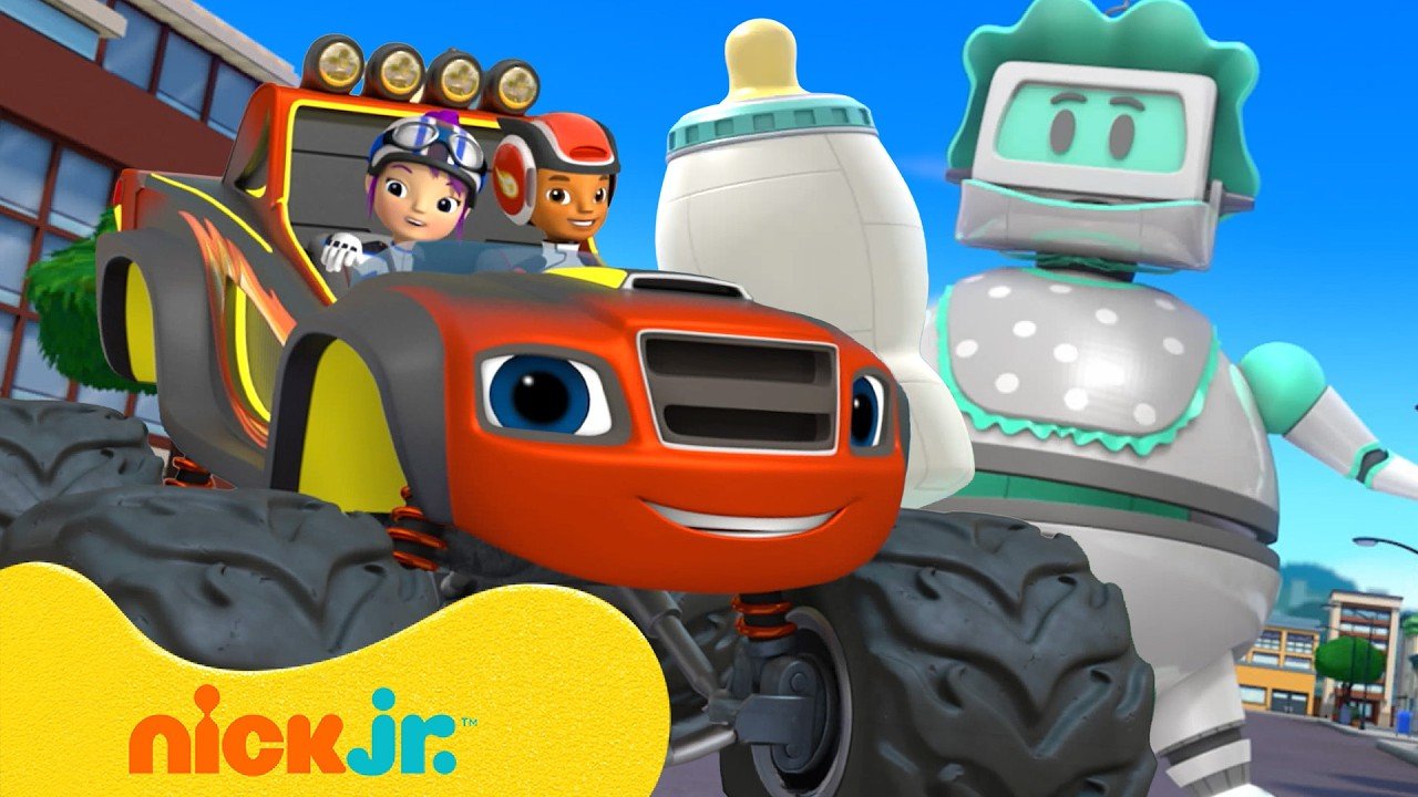 Blaze Meets The Baby Robot From Outer Space! 🪐🤖 | Blaze and the Monster Machines | Nick Jr.