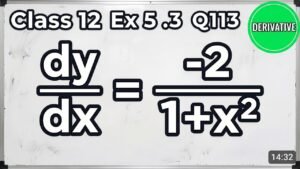 Class 12 Maths Ex 5.3 Q13 | Derivative of cos⁻¹(2x/1+x²) | NCERT Solution