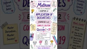 Class 12 Maths Exercise 6.2 | Complete Solution Q1–Q19 | Application of Derivatives | NCERT