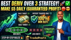 DERIV OVER 3 STRATEGY: Make $5 Daily with High-Win Patience Rules! 🎯