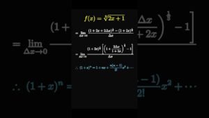 Derivative of a function by First Principle Method ✨